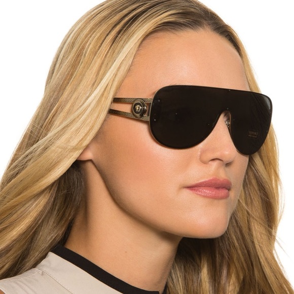 NEW VERSACE SHIELD UNISEX SUNGLASSES - Picture 1 of 12